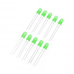 LED 5mm green - 10pcs. -...