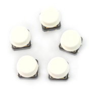 Tact Switch 12x12mm with cap - mushroom white -
