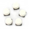 Tact Switch 12x12mm with cap - mushroom white -