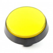 Big Push Button 6cm - yellow- inclined