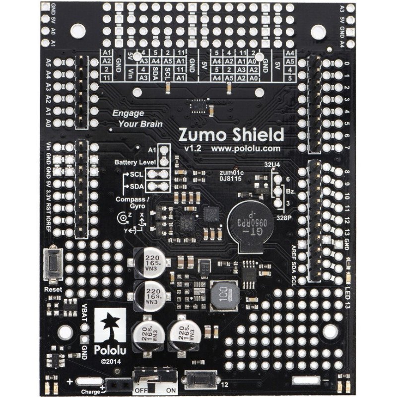 Zumo Shield v1.2 - plate page for Arduino