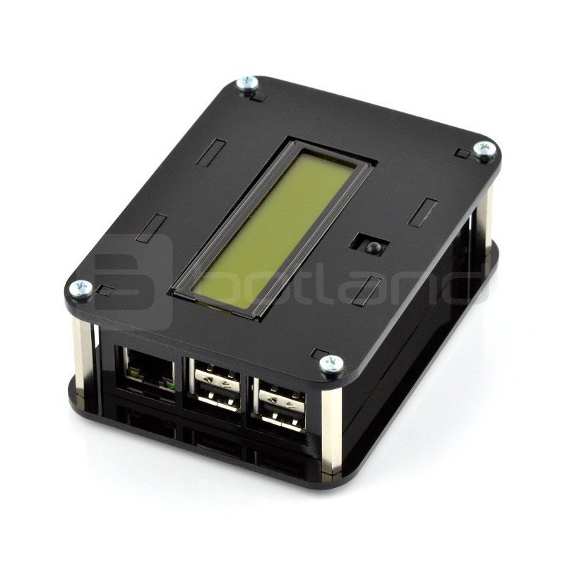 Raspberry Pi B+ housing and PiFace Control & Display 2 module - black
