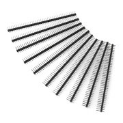 Straight goldpin 1x40 connector with 2,54mm pitch - black - 10pcs.