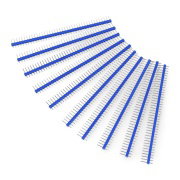 Straight goldpin 1x40 connector with 2,54mm pitch - blue - 10pcs.