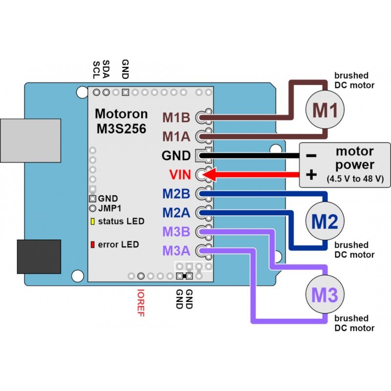 Pololu - Motoron M3S256 Triple Motor Controller Shield Kit for Arduino