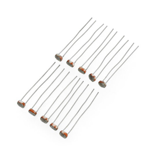 CircuitsGarage 20pc 5mm GL5528 Photoresistor LDR – Light Dependent Resistor, 8-20K Ohm Light Resistance, USA Seller