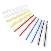 Goldpin plug 1x40 2.54mm raster - various colors - 10pcs - justPi