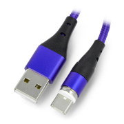 Magnetic cable USB A - USB type C - 1m - Akyga AK-USB-42