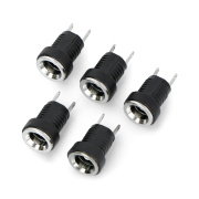 DC 5.5 x 2.5mm socket for housing - plastic - 5pcs