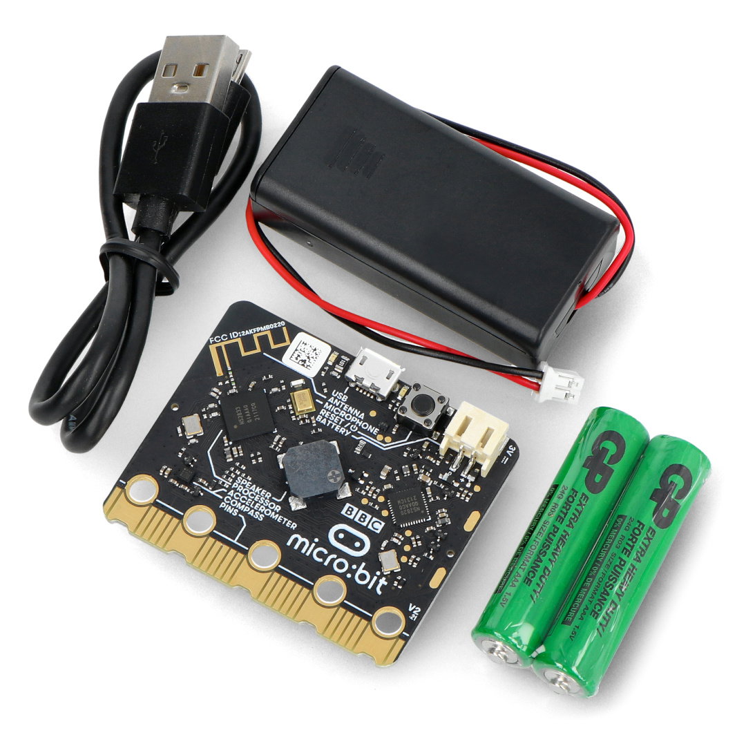 BBC micro:bit 2 GO - education module, Cortex M4, accelerometer, Bluetooth, LED 5x5 + accessories