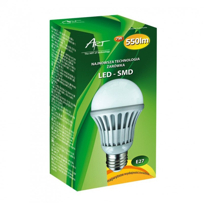 LED bulb ART, E27, 7W, 550lm