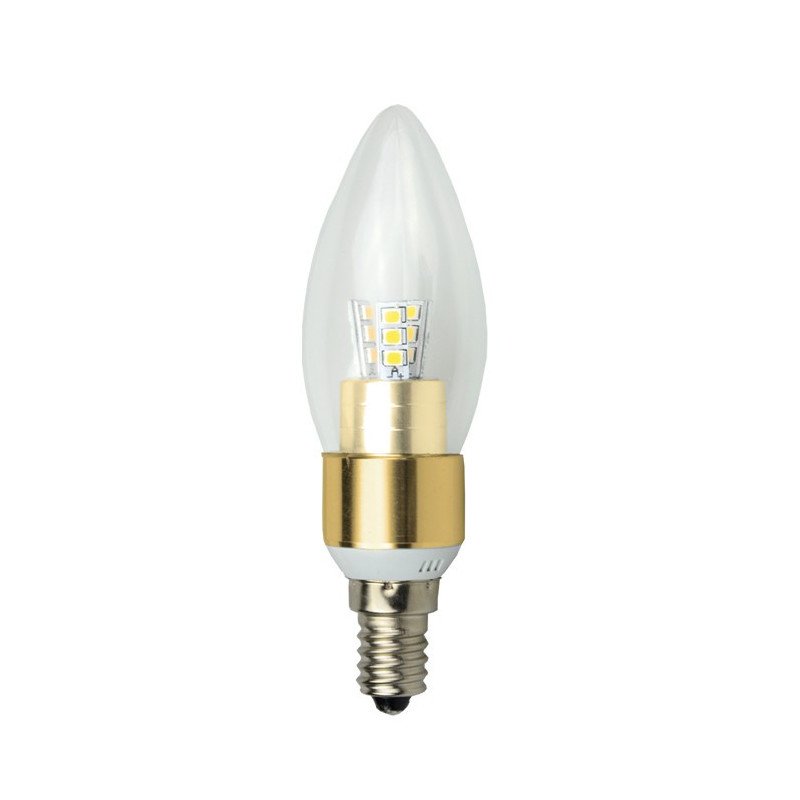 LED ART bulb, candle clear, E14, 3W, 320lm
