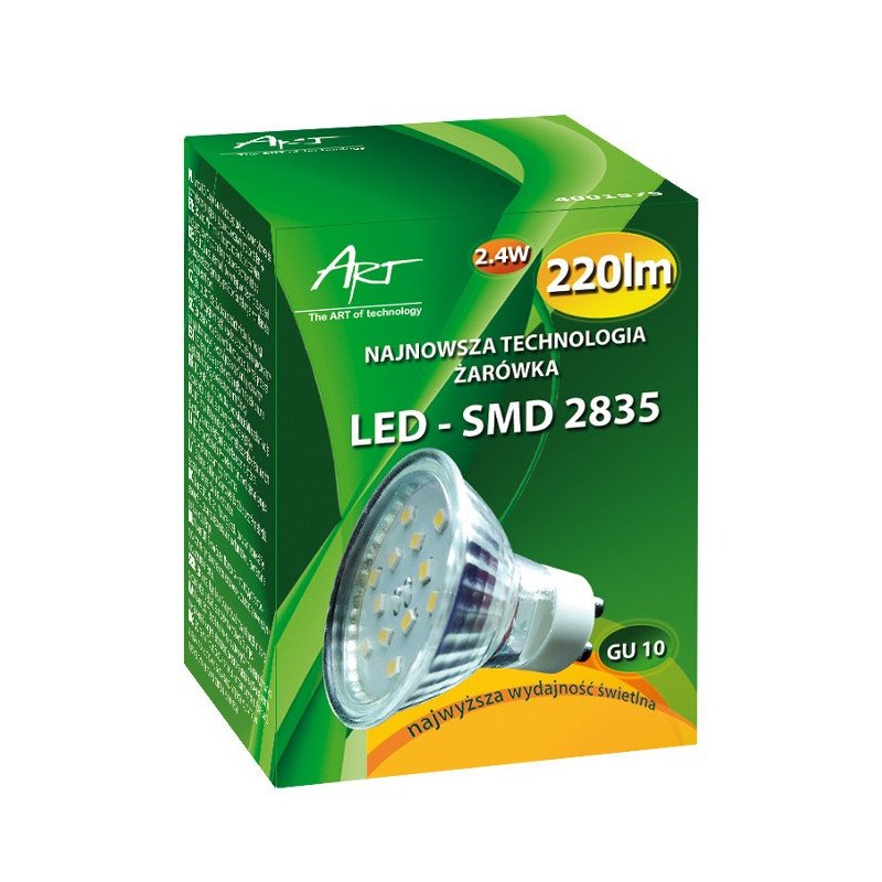 LED ART bulb, GU10, 2.4W, 220lm