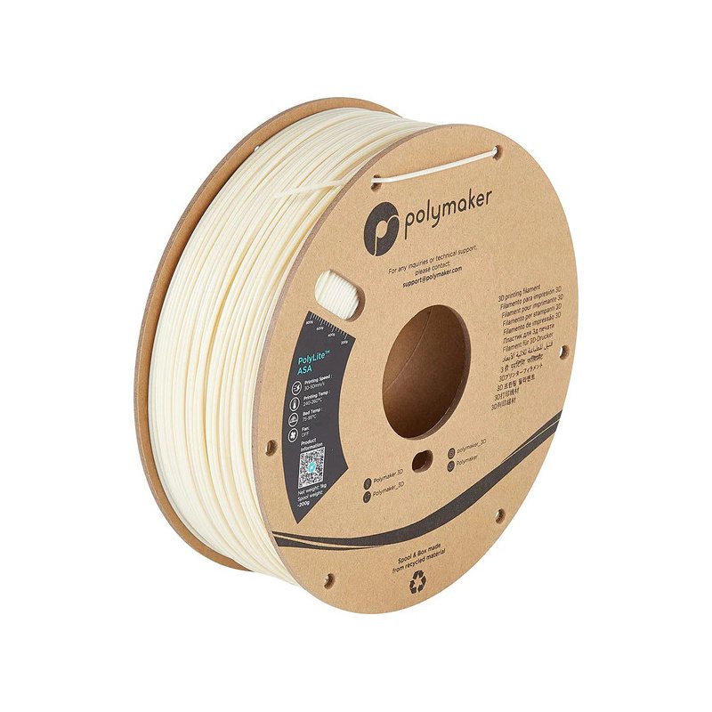 Polymaker ASA Filament 1.75mm Teal ASA, 1kg Heat Resistant Weather  Resistant ASA 1.75 cardboard Spool - PolyLite ASA 3D