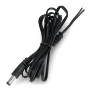 Plug DC 5,5/2,1mm with cable 1m - 20AWG