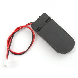 Basket for 2 type 2032 batteries with cover and switch