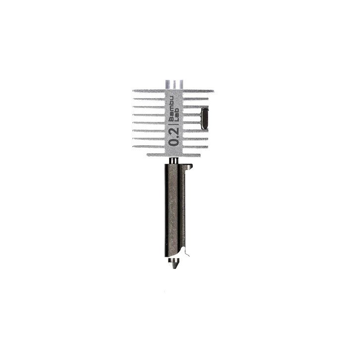 Hotend with stainless steel nozzle for Bambu Lab's A1 series printers - 0.2 mm
