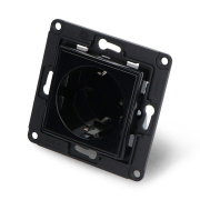 Shelly Wall Socket - wall socket for smart relays - black