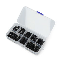 Set of plastic screws, nuts...