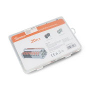 Set of Sonoff 1-track quick-connectors for DIN rail - 20pcs.