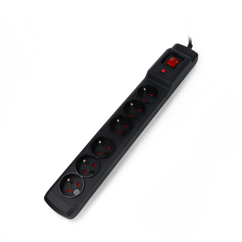Power strip with protection Arcon Multi M6 black - 6 sockets