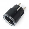 Shelly Plug S MTR Gen3 smart socket - WiFi/Bluetooth/Matter smart socket with energy metering - black