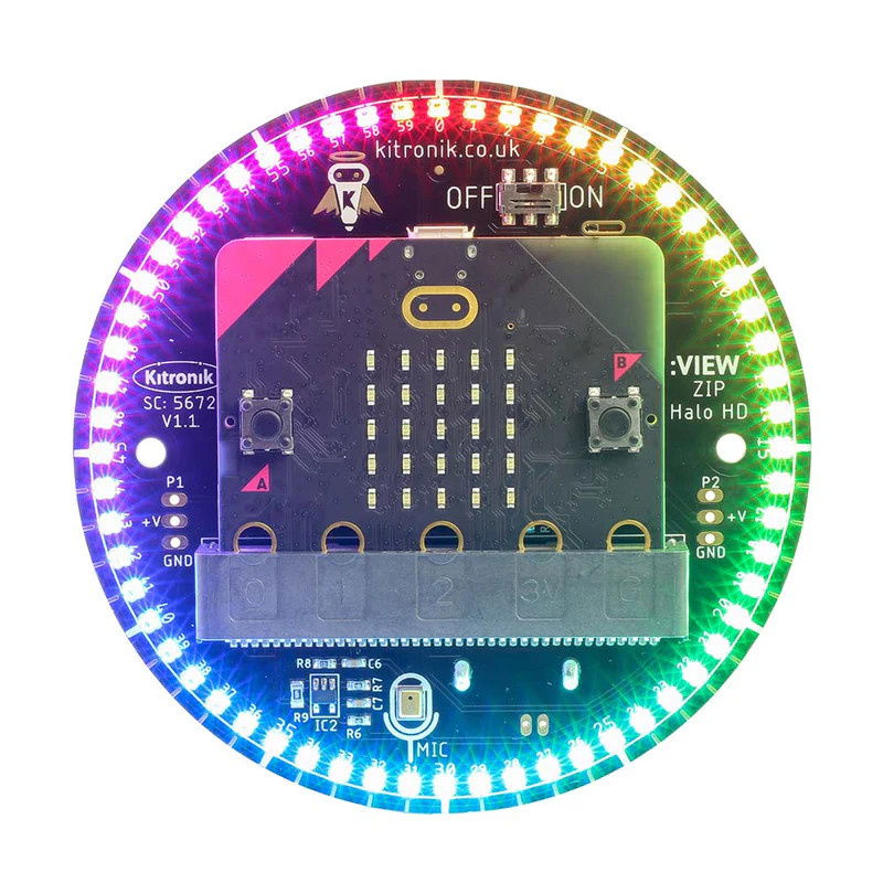 RGB LED Ring ZIP Halo HD for BBC micro:bit - Kitronik 5672