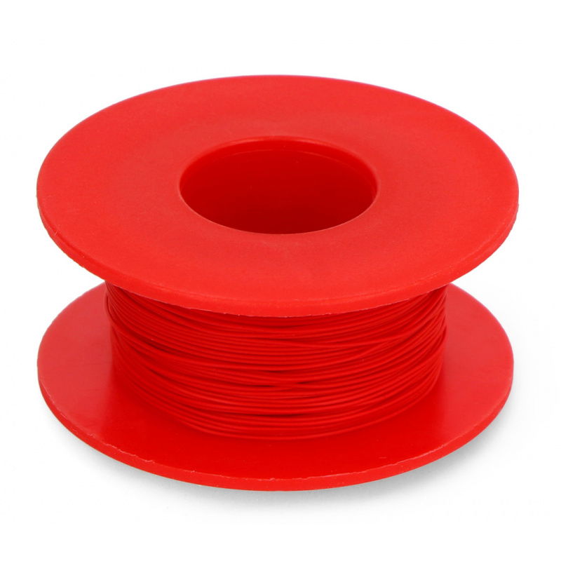 KYNAR silver-plated copper assembly wire - 0.25 mm / AWG 30 - red - 50 m
