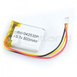 Li-Poly battery 300 mAh 3.7 - 3 wires