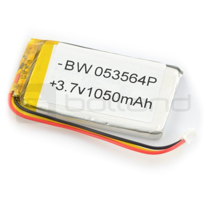 Battery Li-Poly 1050 mAh 3.7 - 3 wires