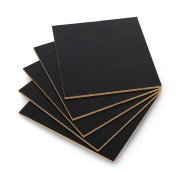 Black HDF board - 3mm - 110x120mm - 5pcs.