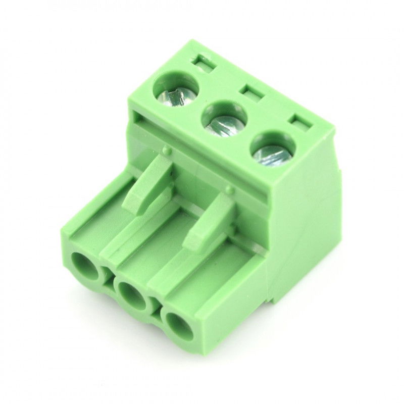 Assembly bar female 3-pin, raster 5,08mm, steel