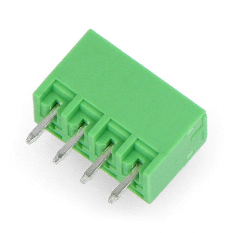 Mounting strip for men, 4-pin, 3.5 mm raster, vertical, built-in