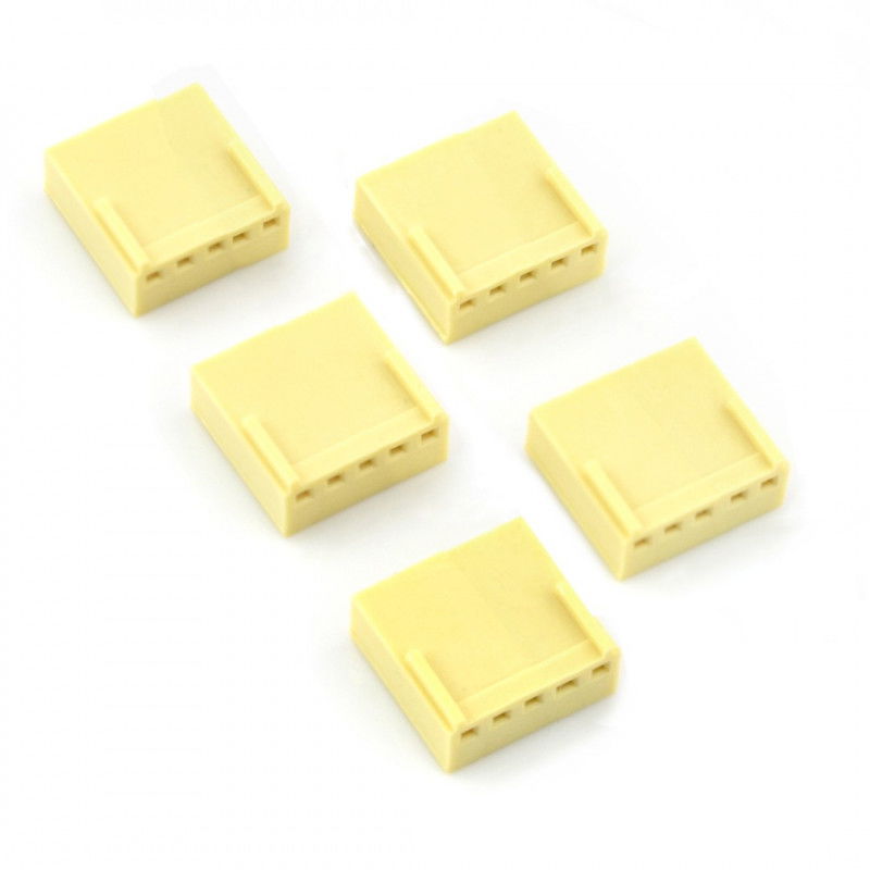 2.54mm pitch connector - 5-pin socket housing - 5 pcs.