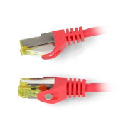Lanberg Ethernet Patchcord S/FTP 6a 0,25m network cable - red