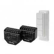 Shelly Shutter + BLU RC Button 4 - 2x roller shutter controller + remote control - WiFi/Bluetooth