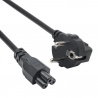 IEC C5/IEC C7 power cable - 1m black - Akyga AK-NB-08C