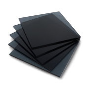 Smoked graphite plexiglass - 6mm - 200x200mm - 5pcs.