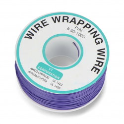 Insulated PVC Coated 30AWG Wire Wrapping Wires Reel 656Ft - violet