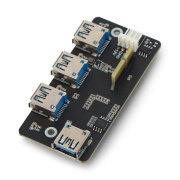 PCIe to USB 3.2 adapter HUB 4x USB - compatible with Raspberry Pi CM4 - Waveshare 18899