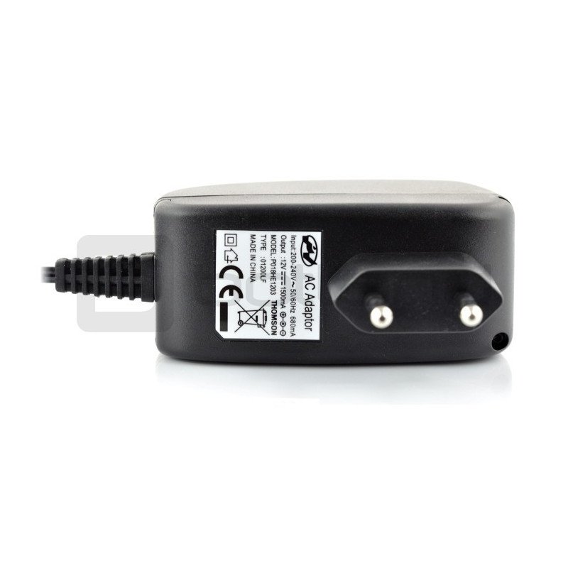 Switch mode power supply 12V / 1.5A - 5.5 / 2.5 mm DC plug