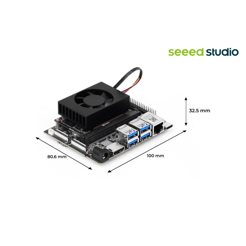 reComputer J401 Nano Bundle - Nvidia Jetson Orin Nano 8GB RAM + 256GB NVMe - without case - Seeedstudio 100088050