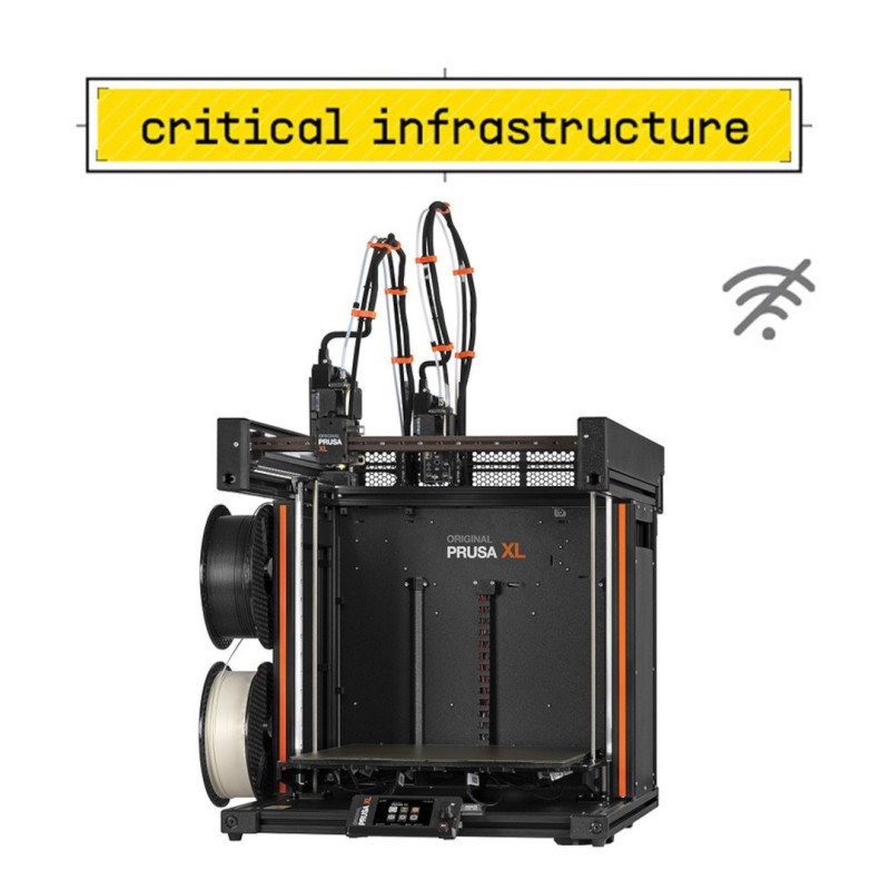 3D printer - Original Prusa XL - 2 heads - assembled - Critical Infrastructure Edition - with encrypted 30 GB USB drive