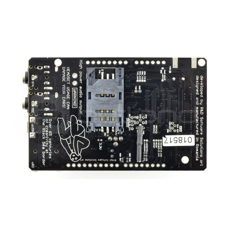 A-GSM Shield GSM/GPRS/SMS/DTMF - cover plate for Arduino and Raspberry Pi