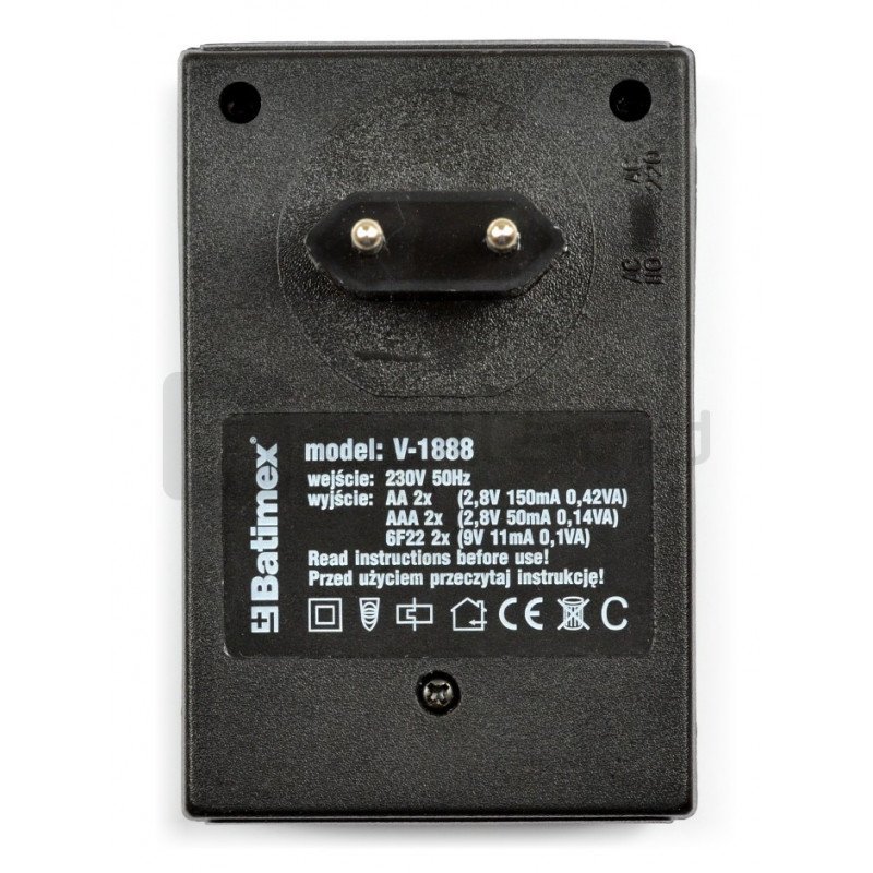 Battery charger V-1888 - AA, AAA, 6F22