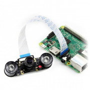 Waveshare Camera HD F Night Vision OV5647 5Mpx - IR with focus adjustment for Raspberry Pi + IR modules