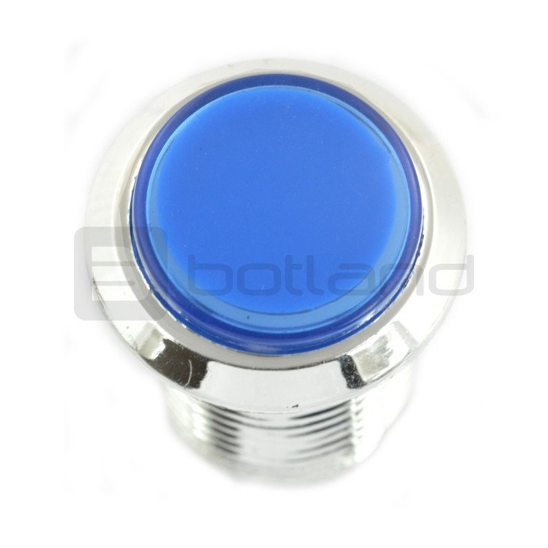 Push Button 3.3cm - blue backlight