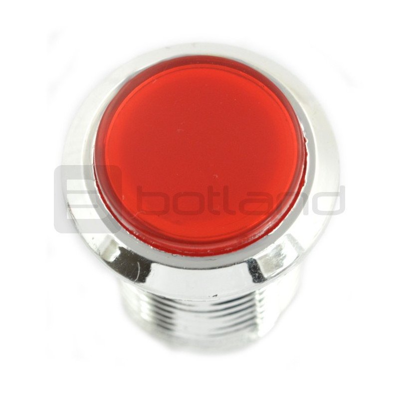 Push Button 3.3cm - red backlight