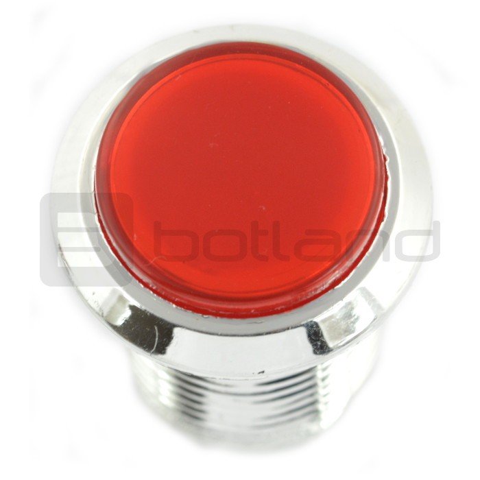 Push Button 3.3cm - red backlight