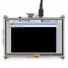 Resistive touch screen TFT LCD 5" HDMI 800x480px + GPIO for Raspberry Pi 2/B+ + case black and white  - zdjęcie 8